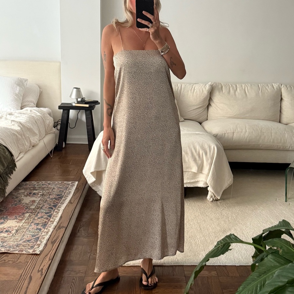 Mango Printed Camisole Tank Dress